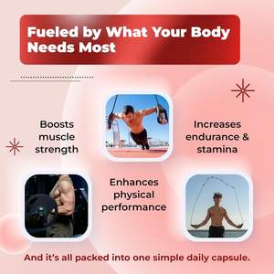 Haute puissance avec racine de maca, tribulus terrestris - Croissance musculaire, énergie, soutien de la mémoire, capsules de turkesterone - Product Image 3