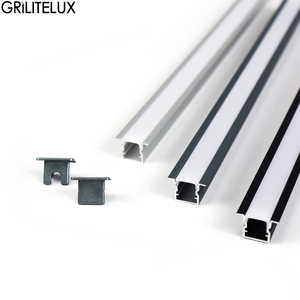Profil en aluminium encastré au design moderne et discret, effet d'éclairage sans soudure, matériau en alliage d'aluminium pour éclairage LED de meuble - Product Image 5