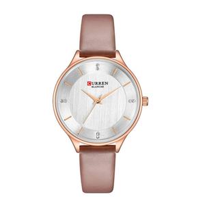 Montre à quartz pour femme en cuir de luxe avec boîtier en alliage, cadran à aiguilles, 35 mm, ronde, étanche, style mode et sport - Product Image 3