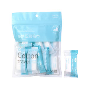 Lmltop Compressed Facial <b>Towels</b> 25x50cm Cotton Soft Travel Portable <b>Disposable</b> <b>Towels</b> Single Layer Solid Color Rectangle - Product Image 2