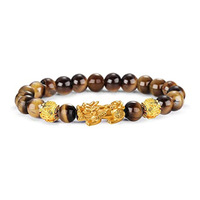 Feng Shui Pixiu bonne chance Bracelets pour hommes femmes pierres précieuses naturelles énergie de guérison obsidienne Pi Yao Dragon charme Bracelet perlé