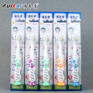 Fuleai Children's Toothbrush Soft Bristle 3-12 Years Manual Toothbrush With Suction Cup Design - Product Image 1