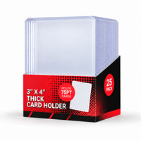 Protecteur de cartes rigide en plastique transparent 75pt pour cartes de sport et TCG – Toploader