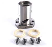 Vis à billes laminée à froid C7 de haute précision 1204 1605 2005 avec écrou à bride simple, roulement d'extrémité usiné, engrenage, pour routeur CNC, actionneur, moteur