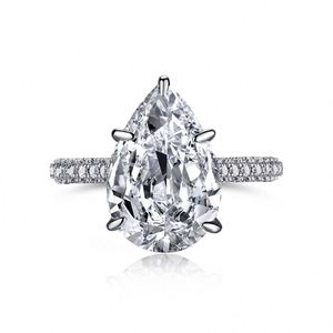 Dylam, sans MOQ, bagues pour femmes en argent sterling 925, minimalistes, de haute qualité, brillantes, classiques, avec pierres en CZ 5A, pour fiançailles et mariage - Product Image 1