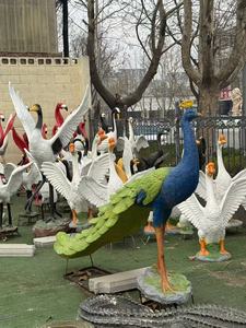 Garden Decor Wholesale Life Size Fiberglass <strong>Peacock</strong> Statue Resin <strong>Sculpture</strong> - Product Image 2