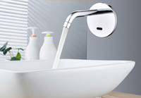 Robinet mural mains libres capteur infrarouge pour robinet, robinet à capteur pour lavabo de salle de bain