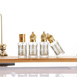 Botella octogonal de vidrio plateado para aceites esenciales, botella roll-on para masaje de ojos, portátil, recargable, vacía, para viaje - Product Image 4