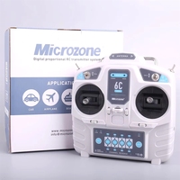 Système radio émetteur-récepteur MicroZone MC6C Min V2 2.4G 6CH pour avion RC, drone, multirotor, hélicoptère, voiture