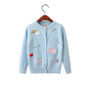 China Product Girls Sweater Kid's Solid Color Soft Knit Fabric Cardigan Sweater by Computer <b>Knitting</b> <b>Machine</b> - Product Image 3