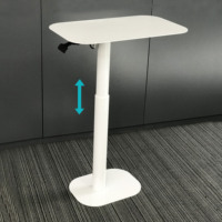 Bureau debout ergonomique moderne et écologique avec plateau métallique, réglable en hauteur par vérin pneumatique, pour lit, canapé ou table à manger, facile à assembler