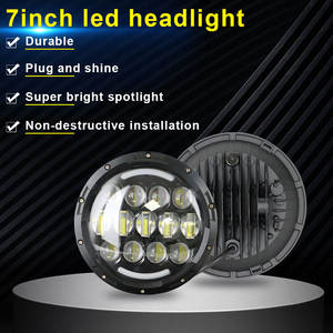 Phare de moto à LED bicolore 7 pouces 12V 60W 13 LED, étanche, avec 6500 lumens et garantie de 2 ans pour Wrangler - Product Image 6