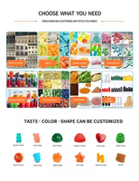 Gommes à la créatine monohydratée 5000 MG par portion, saveur fraise, sans sucre, sans gluten, collagène, BCAA, 60 unités, complément alimentaire