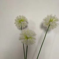 Tanaman Dandelion Buatan dalam Pot Keramik Kecil, Kepala Biji Realistis untuk Dekorasi Rumah Kantor, Hadiah Pernikahan, Aksen Rak Gaya Boho (PVC)