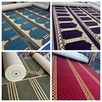 Dalles de moquette tissées sur mesure en peluche pour mosquée, couverture intégrale, antidérapantes, usage commercial, export direct usine, prêtes à l'emploi, tout motif/taille