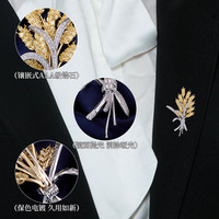 Broche TIANSHE haut de gamme et abordable, incrustée de zircon, motif épi de blé, épingle de sûreté raffinée pour manteau, accessoires en gros