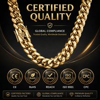 Renqing Wholesale 18K Gold Plated Jewelry Mens Stainless Steel Collier Cadena Corrente Collana Cuban Links Chains Necklace