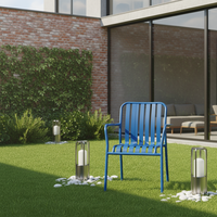 Chaise de salle à manger contemporaine en aluminium et rotin empilable, écologique, pour hôtel, parc, villa, salon, appartement - Utilisation intérieure et extérieure