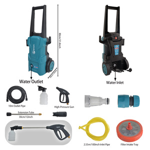 Hidrolavadora Eléctrica Portátil Comercial de Alta Presión de 2600W, Limpiador de Superficies a Chorro de 200 Bares, Máquina de Limpieza de Alta Potencia para 450L - Product Image 5