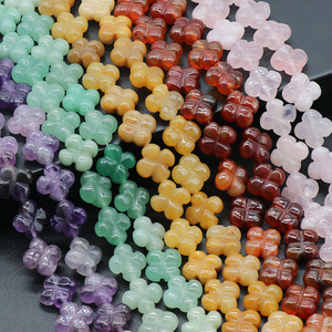 <span class=keywords><strong>ราคา</strong></span>โรงงาน ลูกปัดหินนำโชค 14 มม. โรสควอตซ์ธรรมชาติ คริสตัลอาเกต อเมทิสต์ รูปใบโคลเวอร์สี่แฉก สำหรับทำสร้อยข้อมือ DIY - Product Image 1