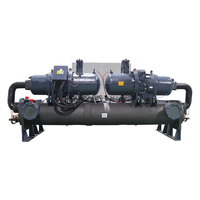 Refroidisseur d'eau à refroidissement par eau de 330 CV avec panneau de commande numérique pour les usines chimiques et les équipements de film coulé