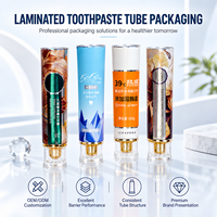 Tube de dentifrice frais sous vide en aluminium-plastique avec bouchon à vis, logo personnalisé, isolant l'air pour prolonger la durée de conservation