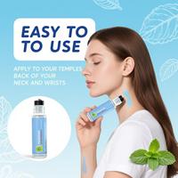 Service Personnalisé – Huile Essentielle Relaxante Menthe Poivrée 10ml – Roll-on Huile Mélangée pour Migraine et Maux de Tête – Soulagement Efficace des Maux de Tête