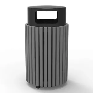 Индивидуальная деревянная мусорная корзина для мусора, мусорная корзина вне сада, уникальная мусорная корзина для общественного коммерческого мусора