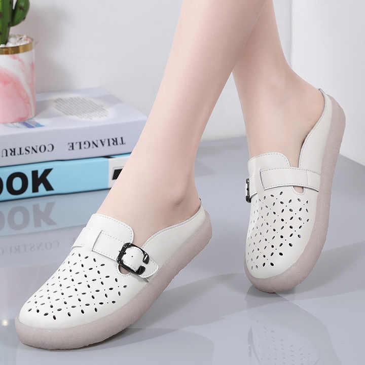 2022 Summer Leather Spot Round Head Low Top sgs Breathable Flat Shoes Adult  Print Women's Single
