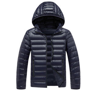 Fablesmoda da uomo 80% piumino d'anatra cappotto invernale antivento giacca termica a prova di perdite Casual Parka nero Navy per il freddo - Product Image 1