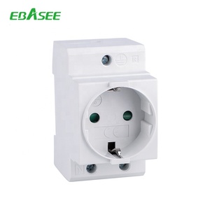 <span class=keywords><strong>Enchufe</strong></span> Schuko Tipo Alemán EBASEE EBSA3 con Toma Modular para Riel <span class=keywords><strong>DIN</strong></span>, 250V 25A, Protección IP20, CE - Product Image 2
