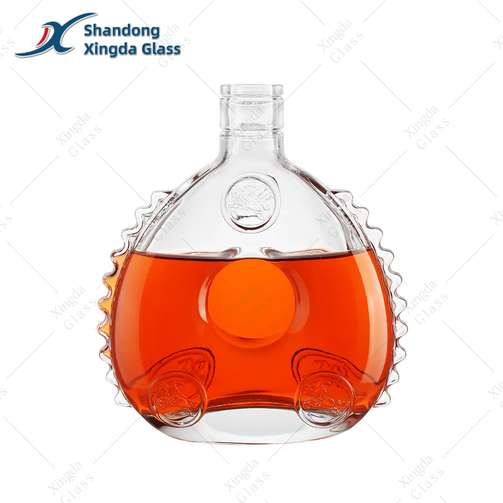 Vente en gros bouteille en verre miniature de jus de vin de spiritueux de liqueur pour whisky vodka