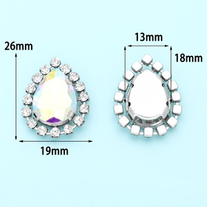Teardrop Glass Rhinestone Flatback DIY Jewelry Accessories Multi Color For Clothing Shoes <b>Bags</b> <b>Hats</b> Wedding Dress - Product Image 4
