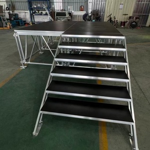 Escalera Modular para Escenarios - Escalones de Aluminio de 4 Niveles para Plataformas de Eventos de Fácil Montaje - Product Image 3