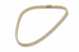 สร้อยคอเพชรทองคำหรูหรา ประดับอัญมณีระยิบระยับสำหรับผู้หญิง ของขวัญเครื่องประดับที่สมบูรณ์แบบสำหรับโอกาสพิเศษหรือแฟชั่นประจำวัน - Product Image 3