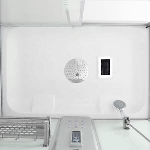 Cabine de <span class=keywords><strong>douche</strong></span> de luxe COMO en verre trempé carré, avec fonction de massage, de vapeur et de sauna, avec plateau - Product Image 5