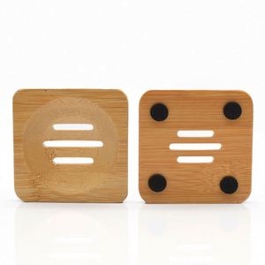 Customizable LOGO Square <b>Bamboo</b> <b>Soap</b> Holder for Home Bathroom - Product Image 4