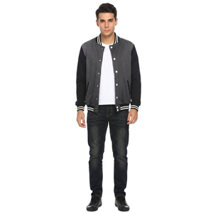 Custom Chenille Embroidery Logo Varsity <b>Jackets</b> With Leather Sleeves Wholesale Low Price <b>Men</b> Full Sleeves <b>Baseball</b> <b>Jacket</b> - Product Image 1