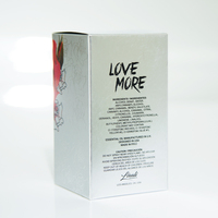 Parfum Féminin Boîte Rouge Argentée Inscription Blanche Floral Fruité Rose Vanille Musc Romantique Longue Durée Cadeau Rendez-vous
