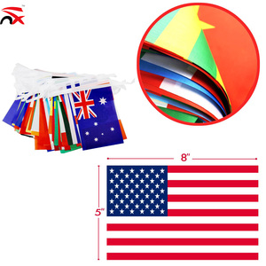 Bandera de Cuerda de 100 Países al por Mayor, Bandera Internacional de Poliéster, Pancarta de Banderas del Mundo para Decoración de Juegos de Fútbol Escolares - Product Image 3