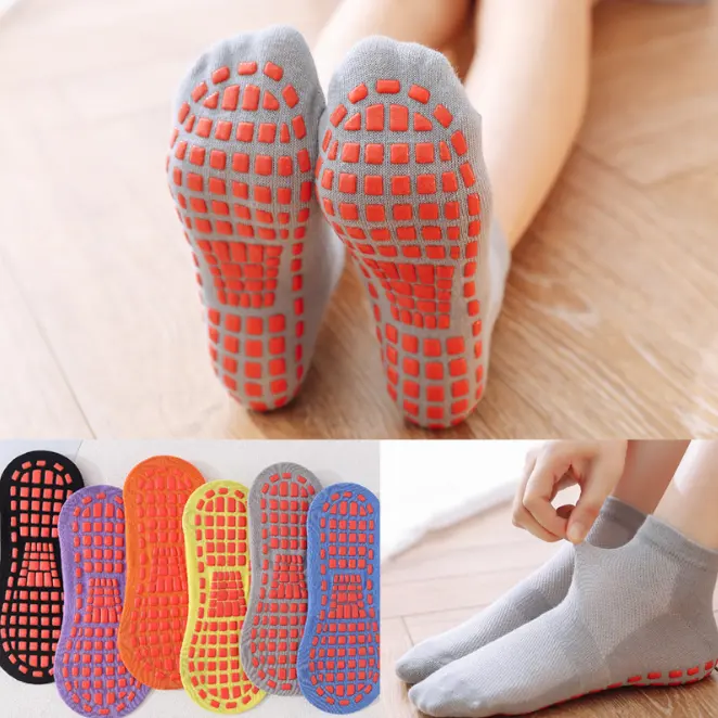 Hot Sale Mode Baumwolle Anti-Rutsch-Socken Erwachsenen Yoga Indoor Silikon Atem Mesh Design Socken aller Größen Sports ocken