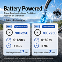 New Arrival Easy Carry 120PSI Automatic High Pressure Tire Inflator Portable Air Compressor Bicycle Pump ABS Digital Pressure