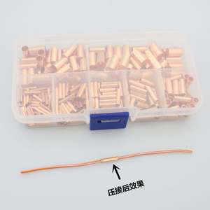 Conectores de tubo de cobre sin oxígeno GT1-6mm (250 piezas) con tubo termorretráctil y kit de herramientas de crimpado - para cableado eléctrico - Product Image 5