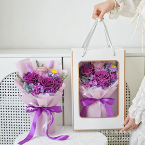 Per sempre essiccato Bouquet di fiori conservati Bouquet di nozze compleanno san valentino festa della mamma per il regalo - Product Image 5