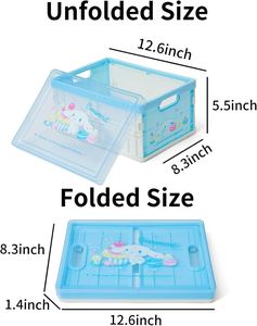 Kawaii Cartoon Hellokittys Kuromi PP Eco-Friendly Flexible Foldable Mini Desktop <b>Storage</b> <b>Box</b> Organizer 6-10L Capacity <b>Kitchen</b> - Product Image 5