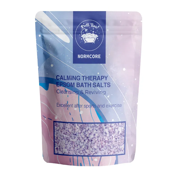 Sels de bain OEM trempage curatif 500g cristal de luxe sel de mer de la mort sel de bain naturel himalayen Epsom à base de plantes fabricant d'usine