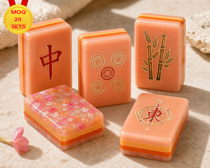 Jeu de Mahjong américain de 166 tuiles en acrylique gravé, personnalisable avec étiquette privée, fabricant - Product Image 1