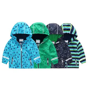 Jaqueta de chuva personalizada, capa de chuva para meninos, primavera e outono, à prova d'água