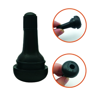 Caucho negro TR415 Snap-In Neumático de rueda de coche Neumático sin cámara Vástagos de válvula Tapas antipolvo Piezas de ruedas Accesorios para automóviles - Product Image 1