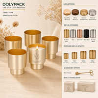 Pot à bougie rond personnalisé en aluminium, conteneur métallique rechargeable avec gravure, emballage durable et réutilisable